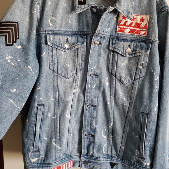 guess graffiti denim jacket